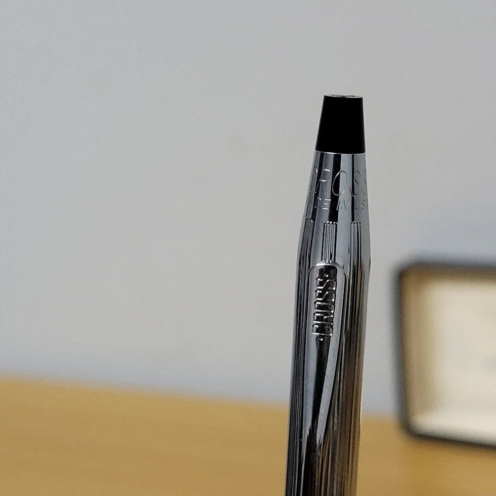Cross Lustrous Chrome Ball Pen 3502 Box Twist Vintage